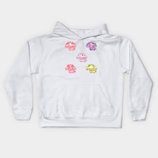 fluffy rainbow cows set 1 Kids Hoodie